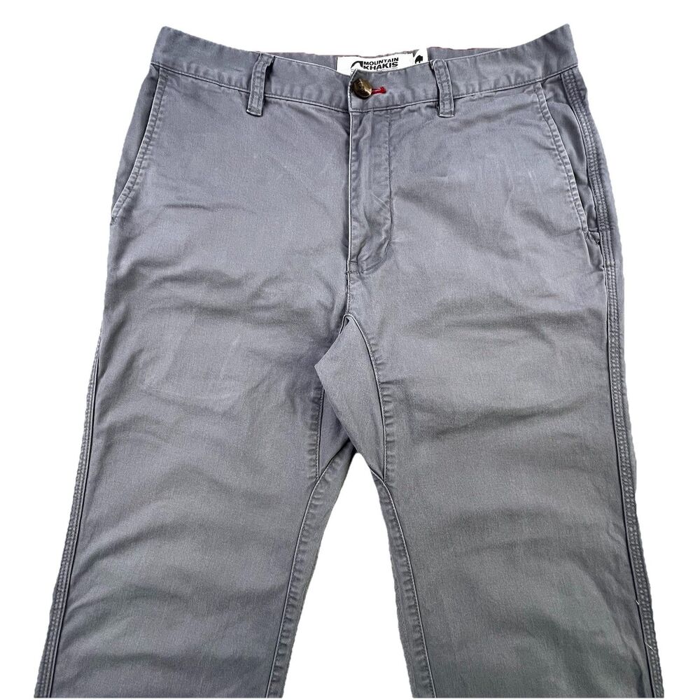 Mountain Khakis Jackson Slim Tailored Fit Pants Mens 30x32 Gray Chino